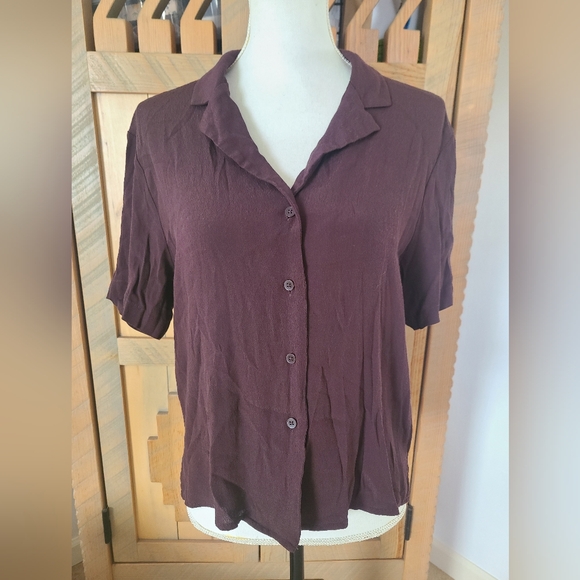 Frank And Oak Women's Button-Up Top Medium - Picture 1 of 5